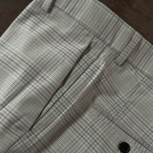 H&M Plaid Trousers in Gray Tan 32/32 slim